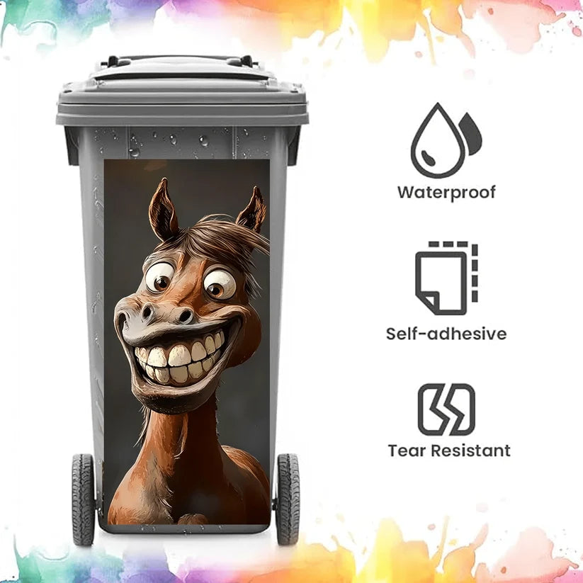 🔥2026 Hot Sale! Creative Trash Can Sticker with Colourful Cartoon✨