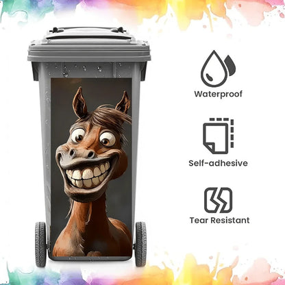 🔥2026 Hot Sale! Creative Trash Can Sticker with Colourful Cartoon✨