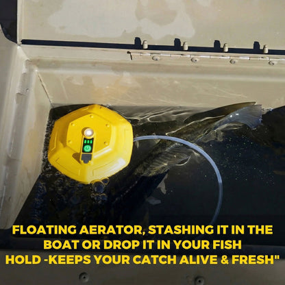 💯🎁 49% OFF🔥Portable Bait Aerator Pump, Floating Oxygen Bubbler with Rechargeable Battery, Compact Design for Buckets and Transport