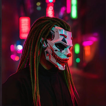 🔥Hot Sale 49% OFF🔥Cyberpunk Joker Mask without Dreadlocks - The Ultimate Cosplay  Statement Piece