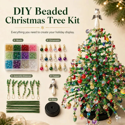 🤶🏼🎅DIY Beaded Christmas Tree Kit – 🎄Create Your Own Sparkling Holiday Decoration