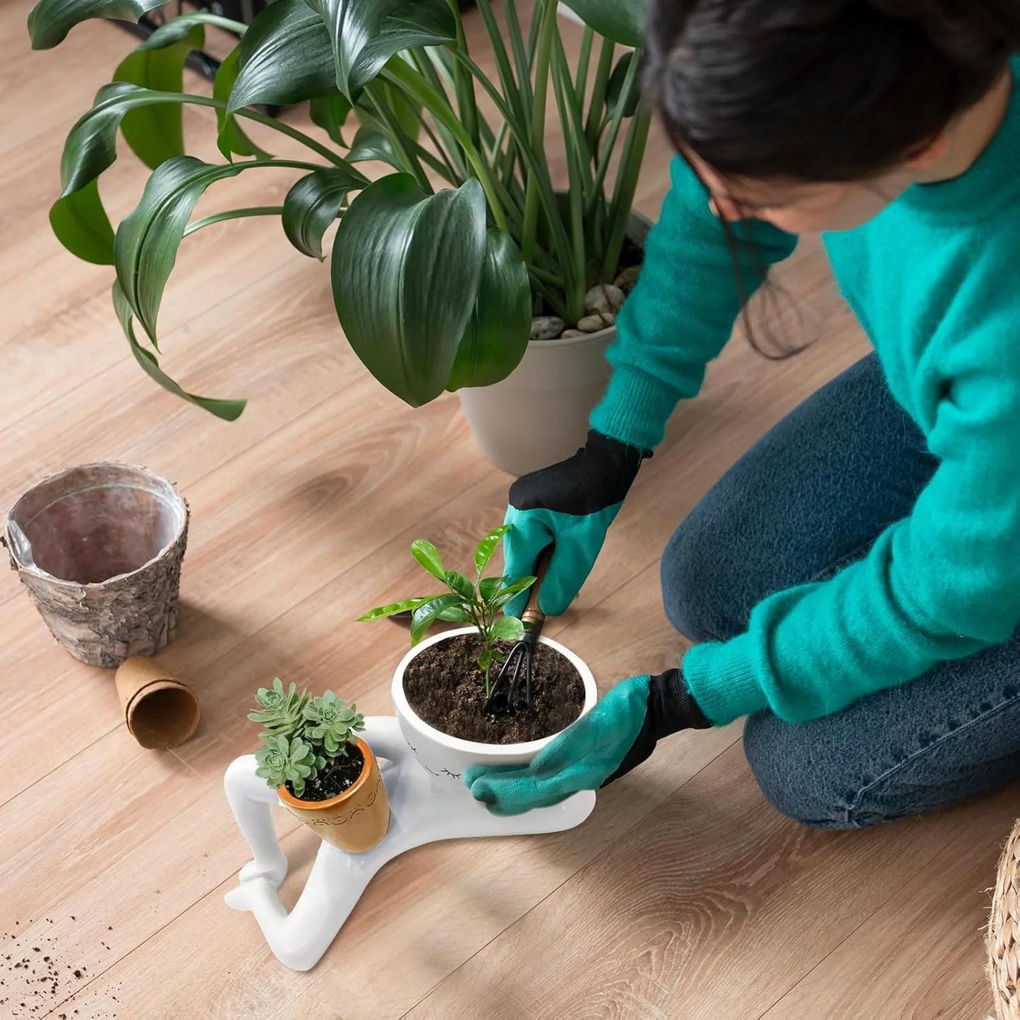 🔥Lazy Guy Funny Planter with Drainage Hole