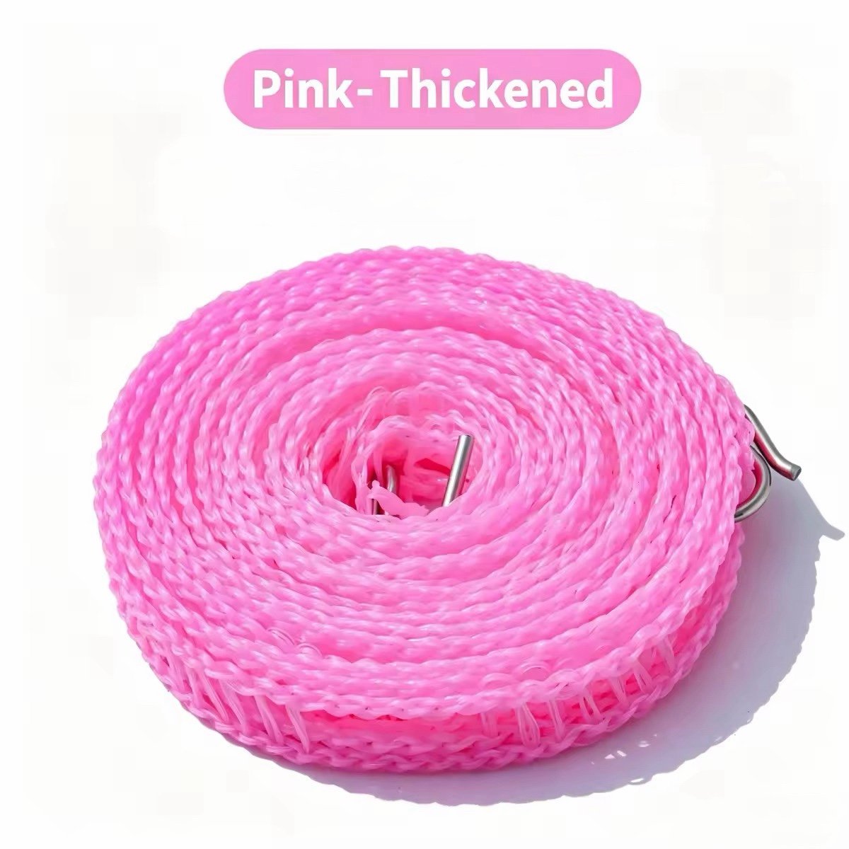 🌈Clothesline for Outside, Adjustable Clothes line,Windproof Clothesline with Hooks, Indoor and Outdoor Laundry and Drying Lines,Ideal Camping & Travel Essentials