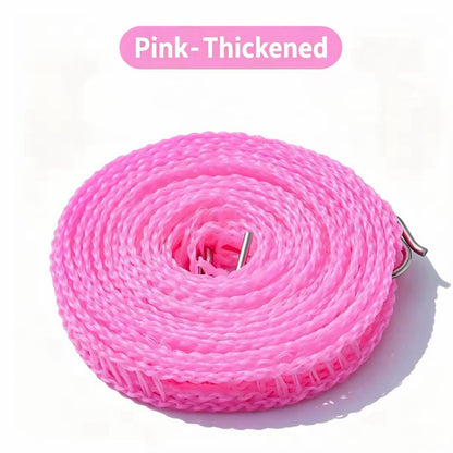 🌈Clothesline for Outside, Adjustable Clothes line,Windproof Clothesline with Hooks, Indoor and Outdoor Laundry and Drying Lines,Ideal Camping & Travel Essentials