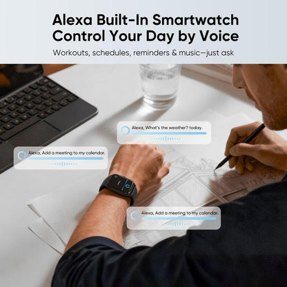 ⌚ Smart Touchscreen Fitness Watch – Steps, Alerts & Music Control