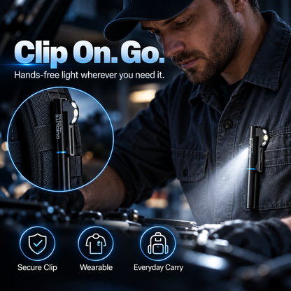🔦Compact Multifunction EDC Pen Light | 300 Lumens Dual LED Light | Aluminum Alloy Body | USB-C Rechargeable