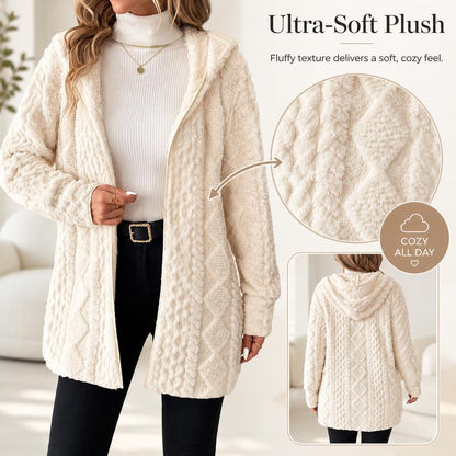 Soft Plush Hooded Cardigan