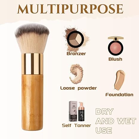 🔥Last Day Discount 49% Off --The Tarte BufferTM Brush - Fluffy, Dome Foundation Brush🖌️