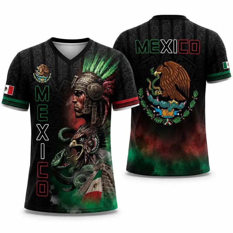 Unisex Mexico Aztec Warrior 3D All-Over Print Sports Top