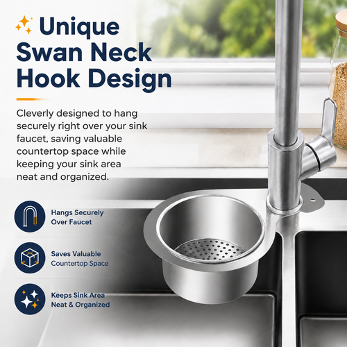 🦢 Stainless Steel Swan Sink Strainer