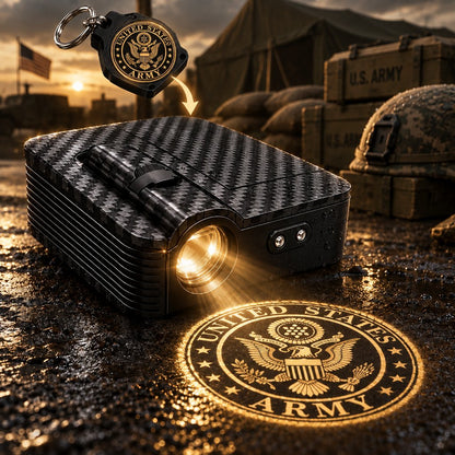🔥LAUNCH SALE — 49% OFF⏰🎖️Custom Military Door Projector | HD Ground Logo Light ✨