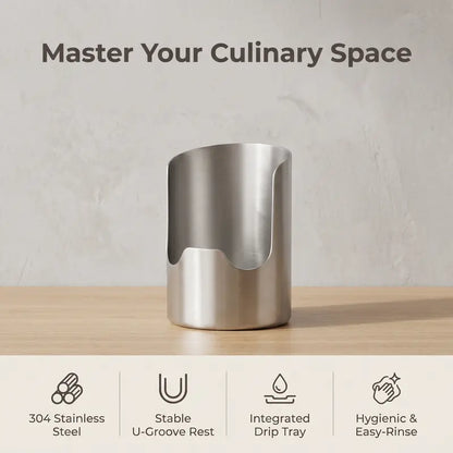 Thickened Stainless Steel Utensil Organizer, Rust Resistant Easy to Clean