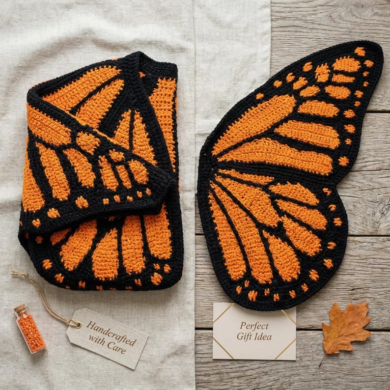 🔥 HOT SALE 49% OFF🔥Monarch Butterfly Cardigan – Handcrafted Statement Piece 🦋
