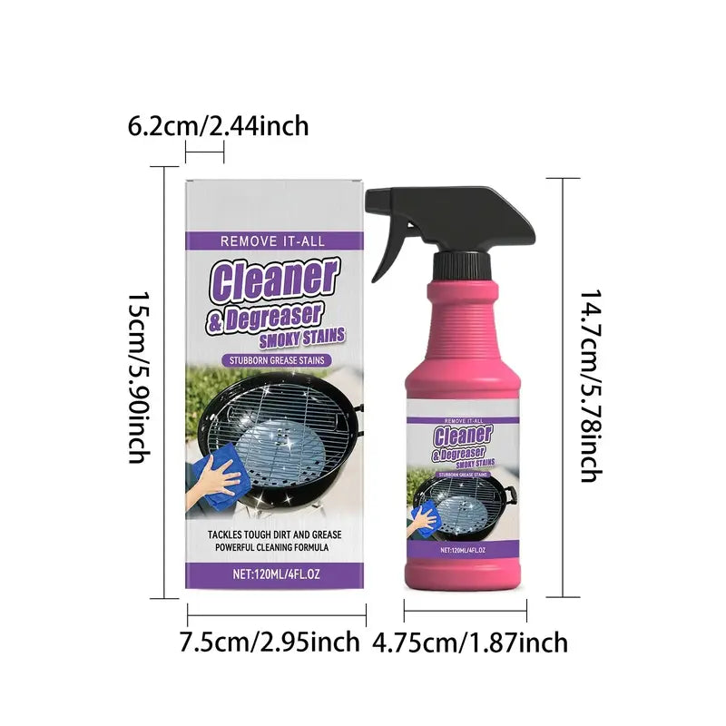 🔥 BBQ Grill Cleaner Spray – Grease & Grime Remover For Post-Cookout Cleanup ✨