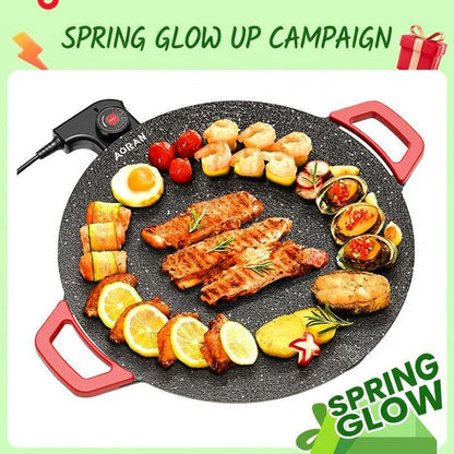 🍳 AORAN Large Round Electric Griddle Pan