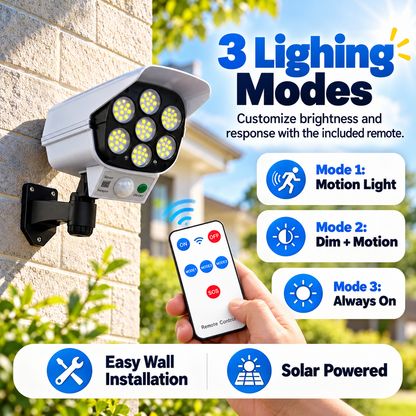 Security Camera-Shaped Motion Sensor Powerful Solar Outdoor Lamp (D35)