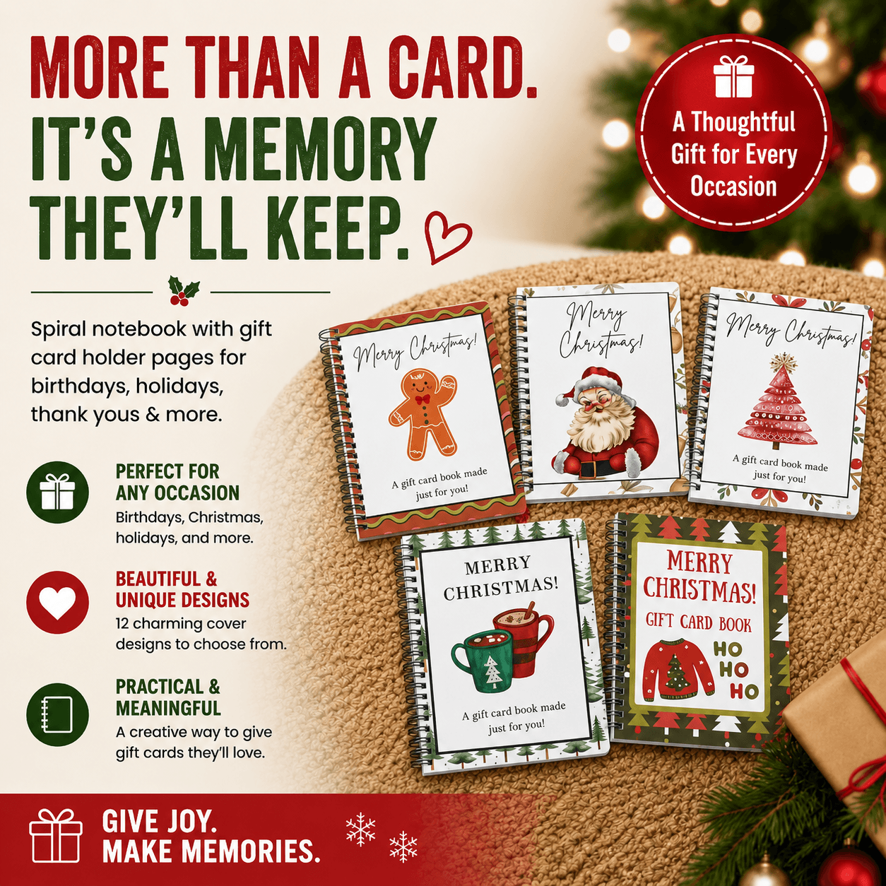 Christmas Gift Card Organizer