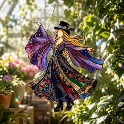 💥 LAST DAY 49% OFF - 💃🤘 Handmade Stained Glass Spinning Suncatcher