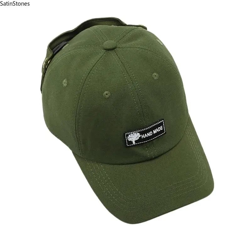 Men's Korean-Style Pilot Baseball Cap - Personalized Glasses-Ready Vintage Washed Cotton Hat for Street Fashion & Daily Outfit