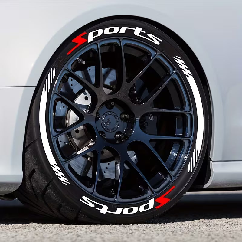 4Pcs 3D Car Tire Stickers – Waterproof Universal Wheel Decals | Motorcycle Auto Exterior Accessories