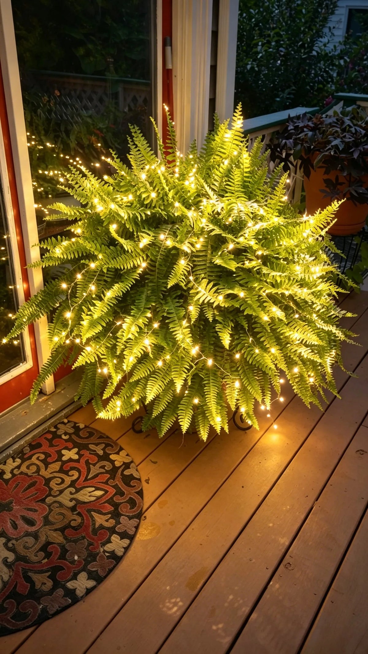 🎁Hot Sale 49% OFF🔥Oversized Pre-Lit Artificial Boston Ferns - No watering, No fading