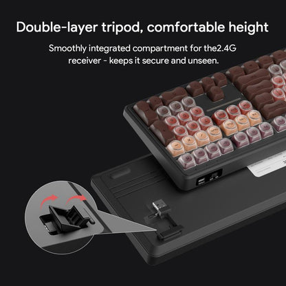 🔥50% OFF！💄FURYCUBE IP108 Lipstick Shape Wireless Mechanical Keyboard, Tri-Mode RGB Desk Keyboard✨