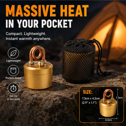 Ultra-Portable Brass & Copper Vaporizing Alcohol Stove for Camping