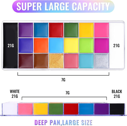 🎃Halloween Early Sale🎨 20-Color Face & Body Oil Paint Palette