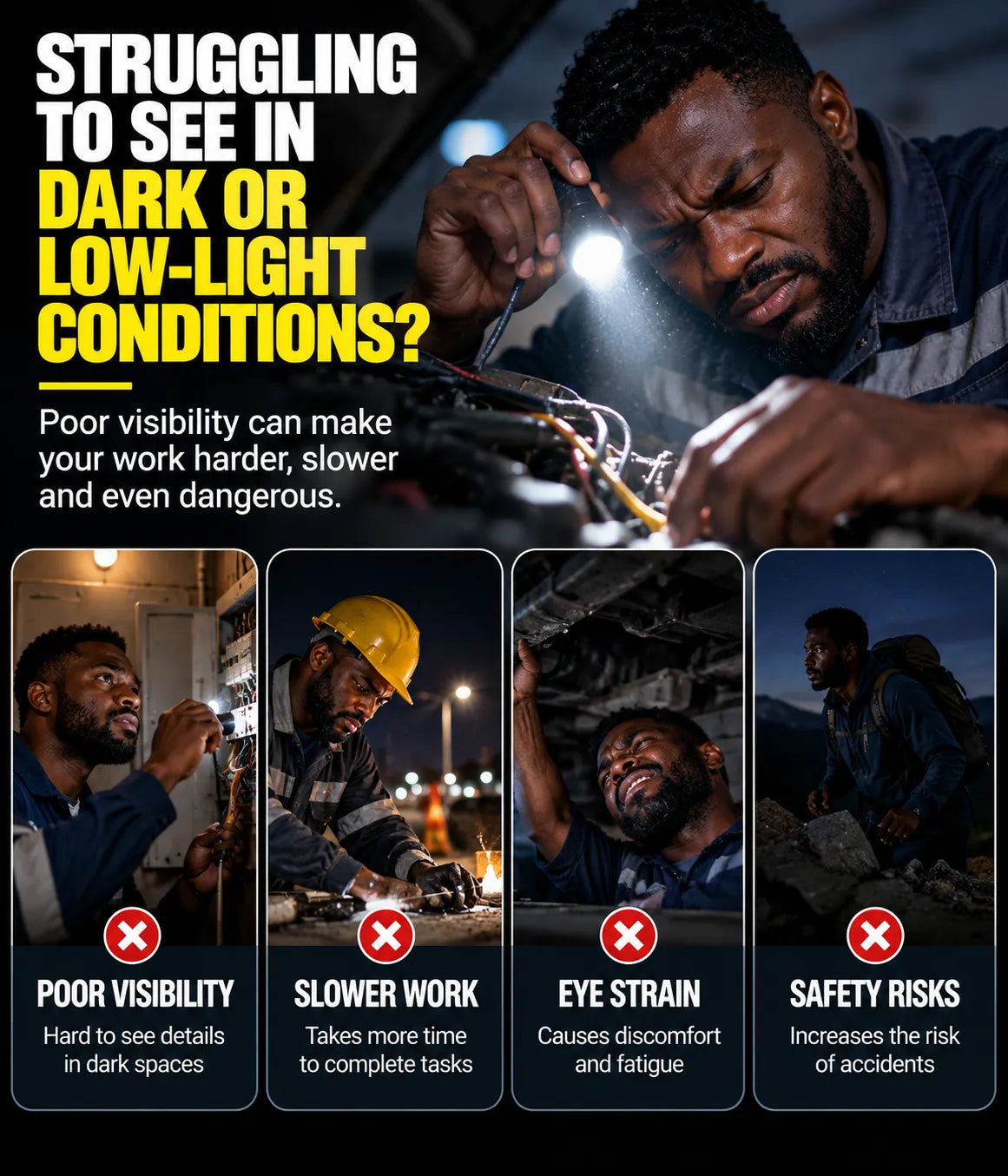 Rechargeable LED Glasses Headlamp