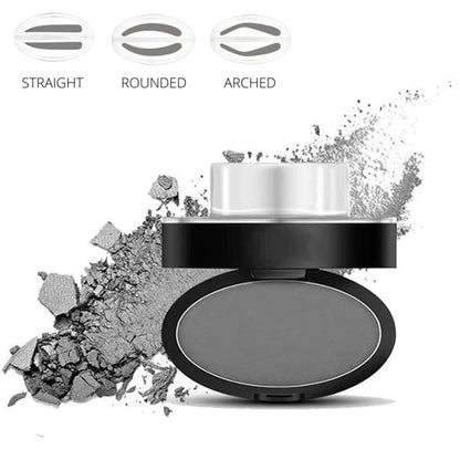 🖌️50K+ Sold!!!🖤Eyebrow Stamp Powder Kit with Applicator Brush, One Press Perfect Brow Stamp, Waterproof Long Lasting 24H Wear Eyebrow Makeup for Lazy Daily Salon-Like Brows