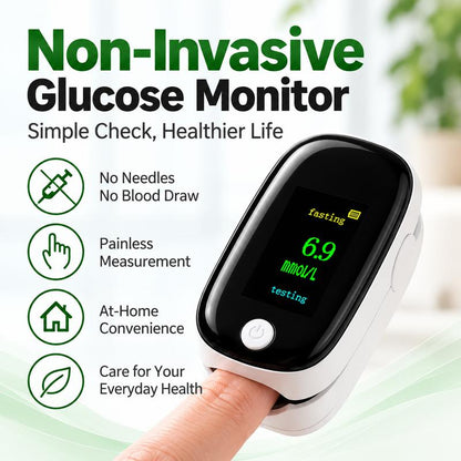 Noninvasive Blood Glucose Monitor,Displays test results within 5 seconds,Health Monitoring Devices with LED Displays—The Perfect Gift for Seniors