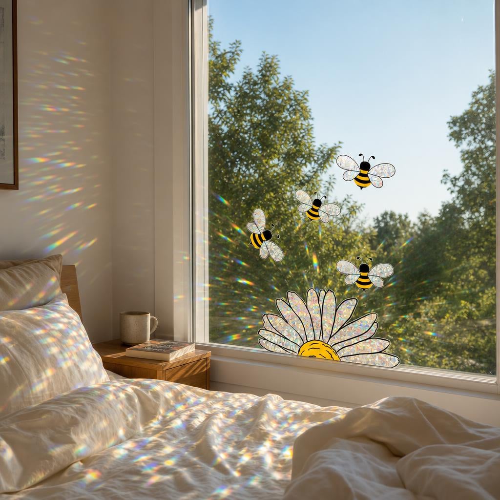 ☀️Bee Prism Effect Window Sticker