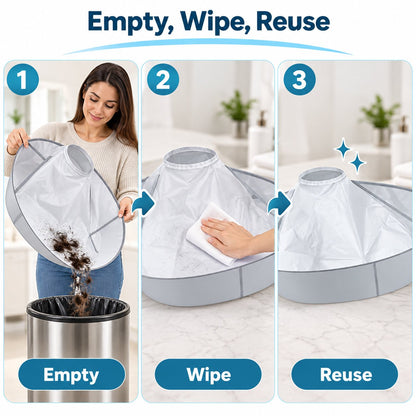 🔥Last Day 50% OFF - 💈Portable Hair Cutting Cape – 23.62' Wide Hair Catcher, Waterproof & Easy-Clean Design for Mess-Free Home Haircuts