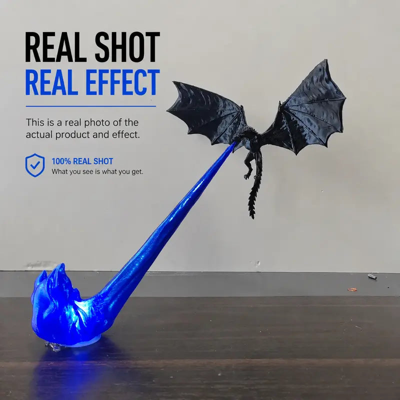 🐉 Fire-Breathing Dragon Figurine Lamp | Gothic Dark Fantasy Desk Decor 🔥