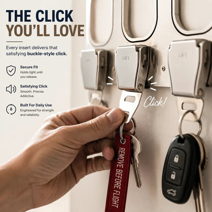 💯✈️ Aviation Style Key Holder – Buckle-Inspired Wall Mounted Key Organizer for Entryway & Home