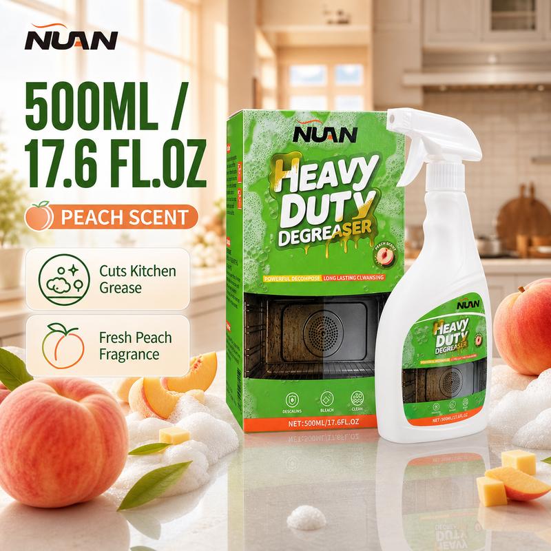 🍑 Peach Foam Blast! 1-Min Heavy Duty Kitchen Degreaser ✨