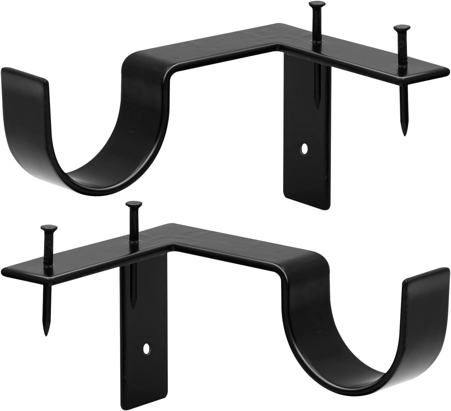 🪟 No Drill Heavy Duty Curtain Rod Brackets, 2 Pack