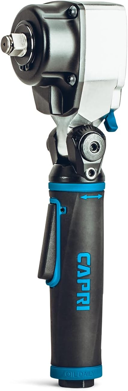🔧Capri Tools 1/2 in. Flex-Head Air Angle Impact Wrench, 400 ft. lbs.
