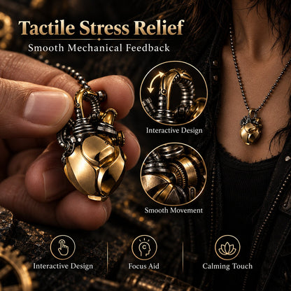 Industrial Mechanical Kinetic Pendant — Living Steampunk Art