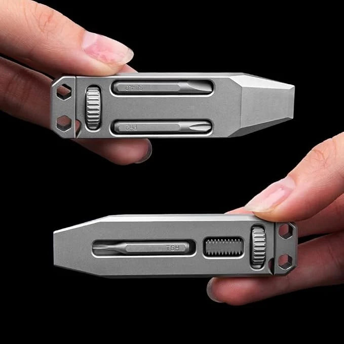 🪛Pocket Titanium Pry Bar Multi-Tool | 4-in-1 Bottle Opener & Wrench | Grade 5 Titanium | Keychain Everyday Carry