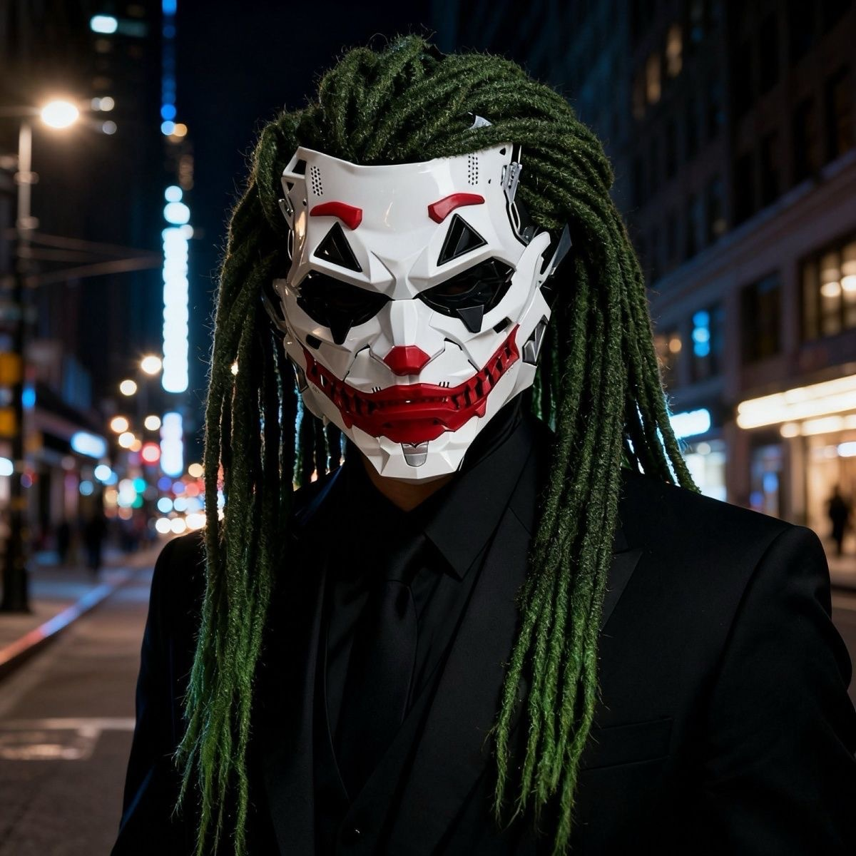 🔥Hot Sale 49% OFF🔥Cyberpunk Joker Mask without Dreadlocks - The Ultimate Cosplay  Statement Piece