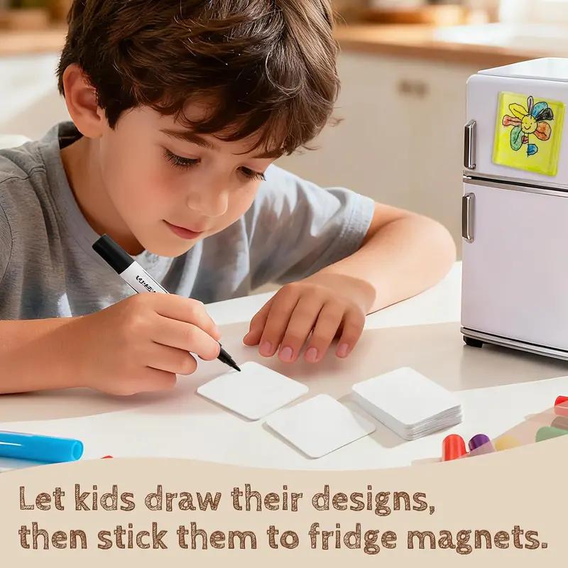 Magnetic Photo Frames 2\"x2\" Clear Acrylic DIY Fridge Magnets with Adhesive Backing