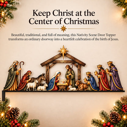 💯✝ Nativity Scene Door Topper | Bring The Story Of Christmas Home