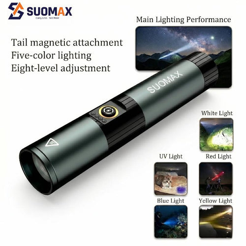 5-in-1 Multicolor Tactical Flashlight