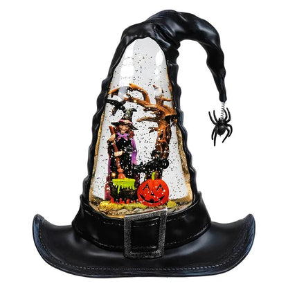 🧙Witches Hat Lighted Water Lantern With Swirling Glitter
