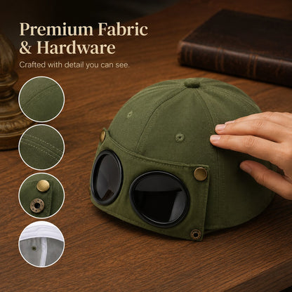 Men's Korean-Style Pilot Baseball Cap - Personalized Glasses-Ready Vintage Washed Cotton Hat for Street Fashion & Daily Outfit
