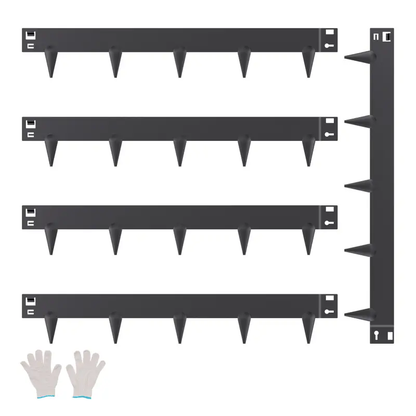 Galvanized Steel Yard Edging Sets (5 Packs, 39x3 in) - Rust Resistant, Flexible Bend, Heavy-Duty Garden Borders, Border Divider for Outdoor Raised Beds, Landscape Design Easy Installation