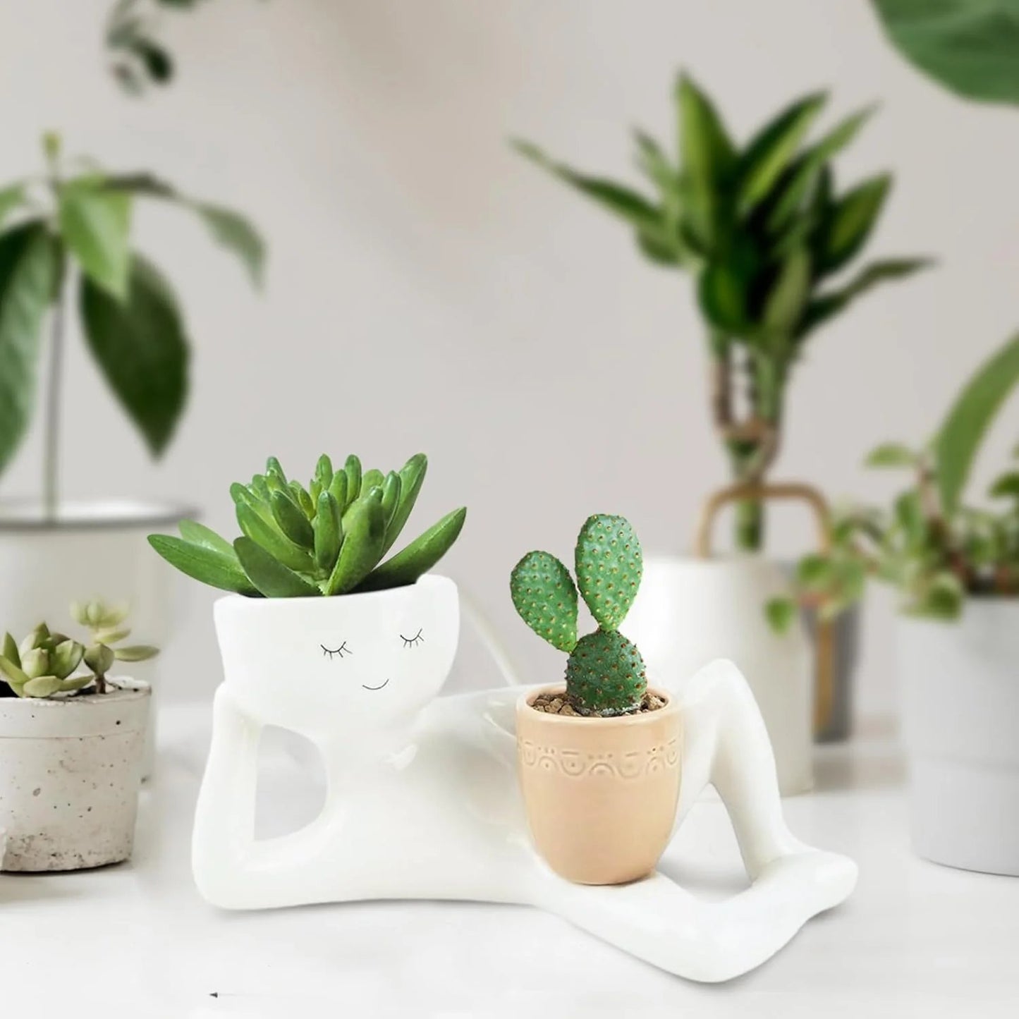 🔥Lazy Guy Funny Planter with Drainage Hole