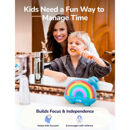 Timer Pal Kids' Educational Maths Toy - BPA-Free Silent Countdown Clock (1-99 Min) with Li-ion Batteries, Night Light, Magnetic Back, Time Management Tool for 4-6 Years Olds' Classroom, Bedtime, Brushing Teeth