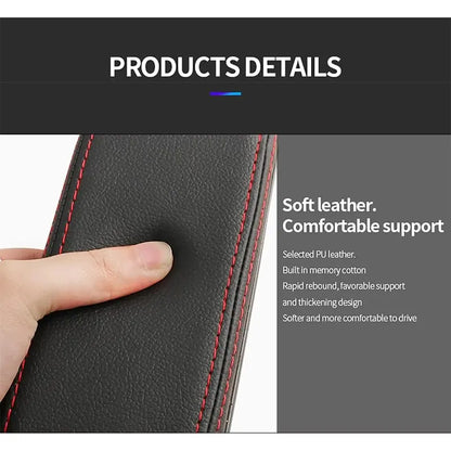 🚗 Adjustable Car Armrest Pad – Leather Elbow Support Cushion